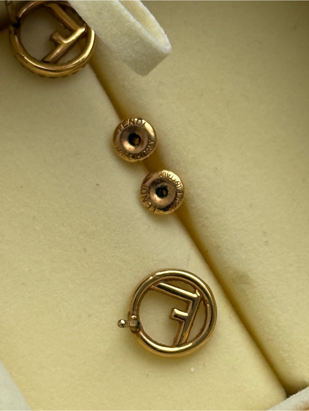 F is for Fendi Gold Earrings 💛 - Picture 5 of 7